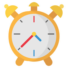 Alarm Clock flat icon,linear,outline,graphic,illustration