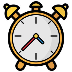 Alarm Clock filled outline icon,linear,outline,graphic,illustration