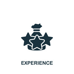 Experience icon. Monochrome simple Brain Process icon for templates, web design and infographics