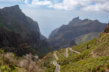 Straße in der Masca Schlucht