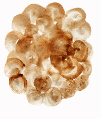 Watercolor brown spot,background,drop,fill,texture.Suitable for greeting cards,invitations,design works,crafts and hobbies