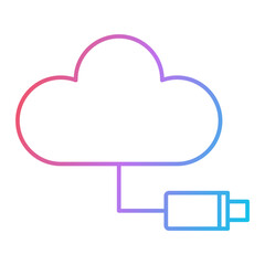 Cloud Cable Icon Design