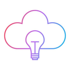 Cloud Bulb Icon Design