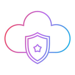 Cloud Shield Icon Design