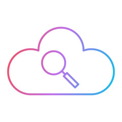 Cloud Searching Icon Design
