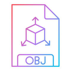 OBJ File Format Icon Design
