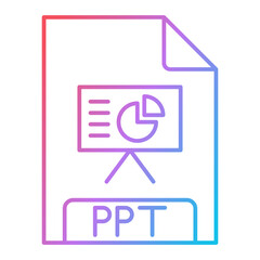 PPT File Format Icon Design
