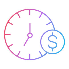 Time Is Money Icon Design