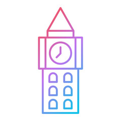 Clock Tower Icon Design