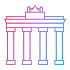 Brandenburg Gate Icon Design