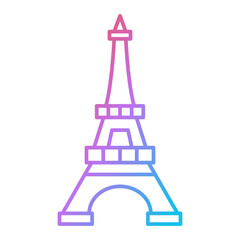 Fototapeta na wymiar Eiffel Tower Icon Design