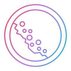 Falling Rocks Sign Icon Design