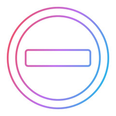 No Entry Icon Design