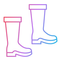 Fishing Boots Icon Design