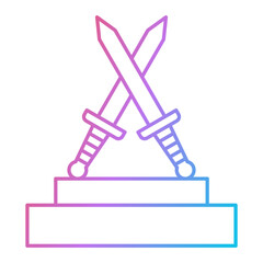 Museum Sword Icon Design