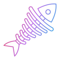 Fish Bone Icon Design