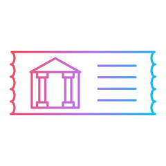 Museum Ticket Icon Design