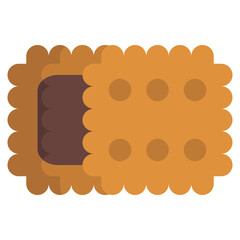 Waffle flat icon,linear,outline,graphic,illustration