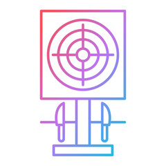 Knife Throwing Icon Design