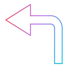 Turn Left Icon Design