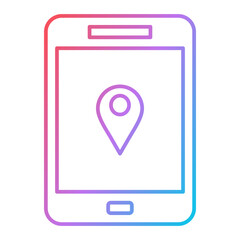 Tablet Map Icon Design