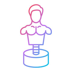 Boxing Mannequin Icon Design