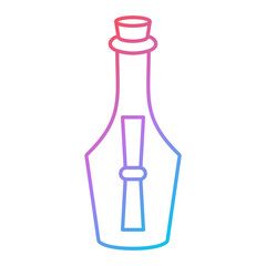 Letter Bottle Icon Design