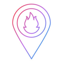 Fire Location Icon Design
