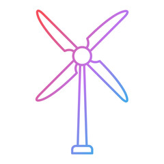 Eolic Turbine Icon Design