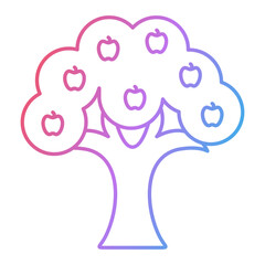 Fruit Tree Icon Design