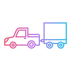 Baggage Truck Icon Design