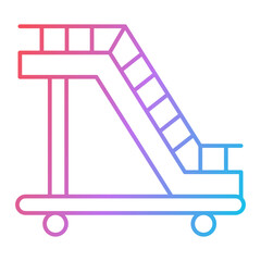 Aircraft Stairs Icon Design