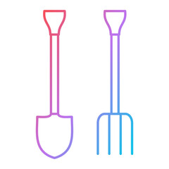 Gardening Tools Icon Design