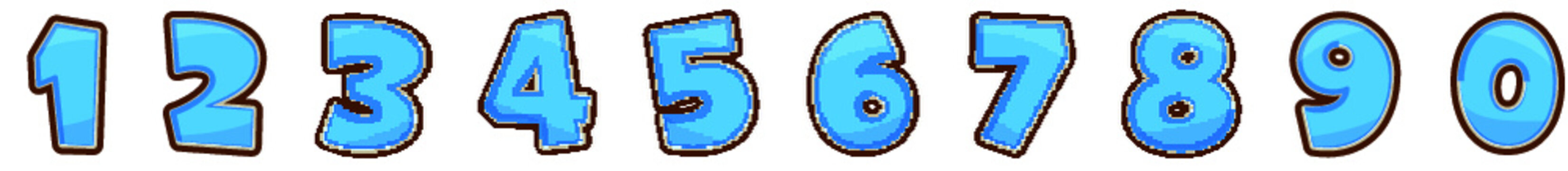 litery funny kids animowanie rysowane niebieski age letters