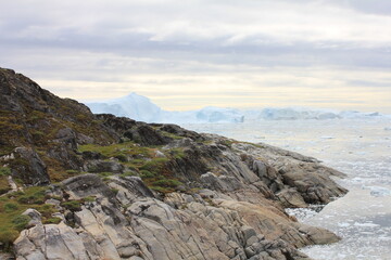 Impressive iceberg scenery at Ilulissat Fjord (horizontal), Ilulissat, Greenland