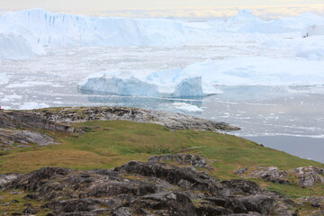 Impressive iceberg scenery at Ilulissat Fjord (horizontal), Ilulissat, Greenland