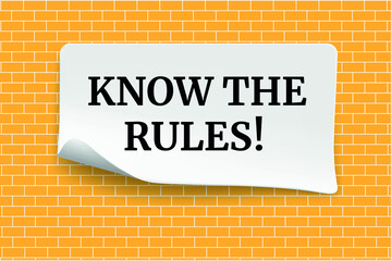 Fototapeta premium Know The Rules!, Business Concept