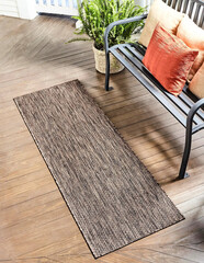 Modern outdoor area carpet design. Exterior room park entryway rug carpet textile design.