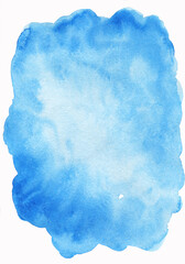 Watercolor blue spot,background,drop,fill,texture.Suitable for greeting cards,invitations,design works,crafts and hobbies