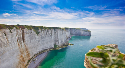 cliffs of etretat in normandy north france