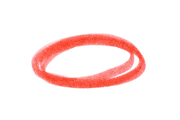 Naklejka premium red highlighter circle on white background - Image