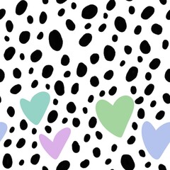 Seamless valentines pattern with hearts for postcard and gifts and cards 
