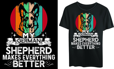 GERMAN SHEPHERDS LOVE YOU MORE THAN THEMSELVES, typography t-shirt design, German Shepherds 