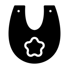 baby bib glyph icon