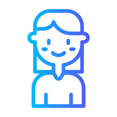 girl gradient icon