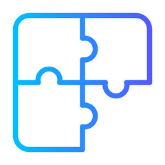 jigsaw gradient icon