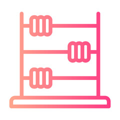 abacus toy gradient icon