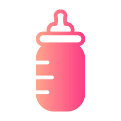 baby bottle gradient icon