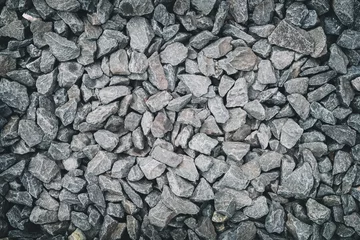 Foto op Canvas Dark gray stones gravel background. © Viktor Kulikov