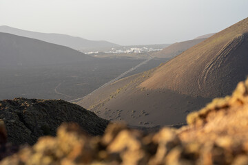 The Volcanic Landscape in the Timanfaya National Park on Lanzarote